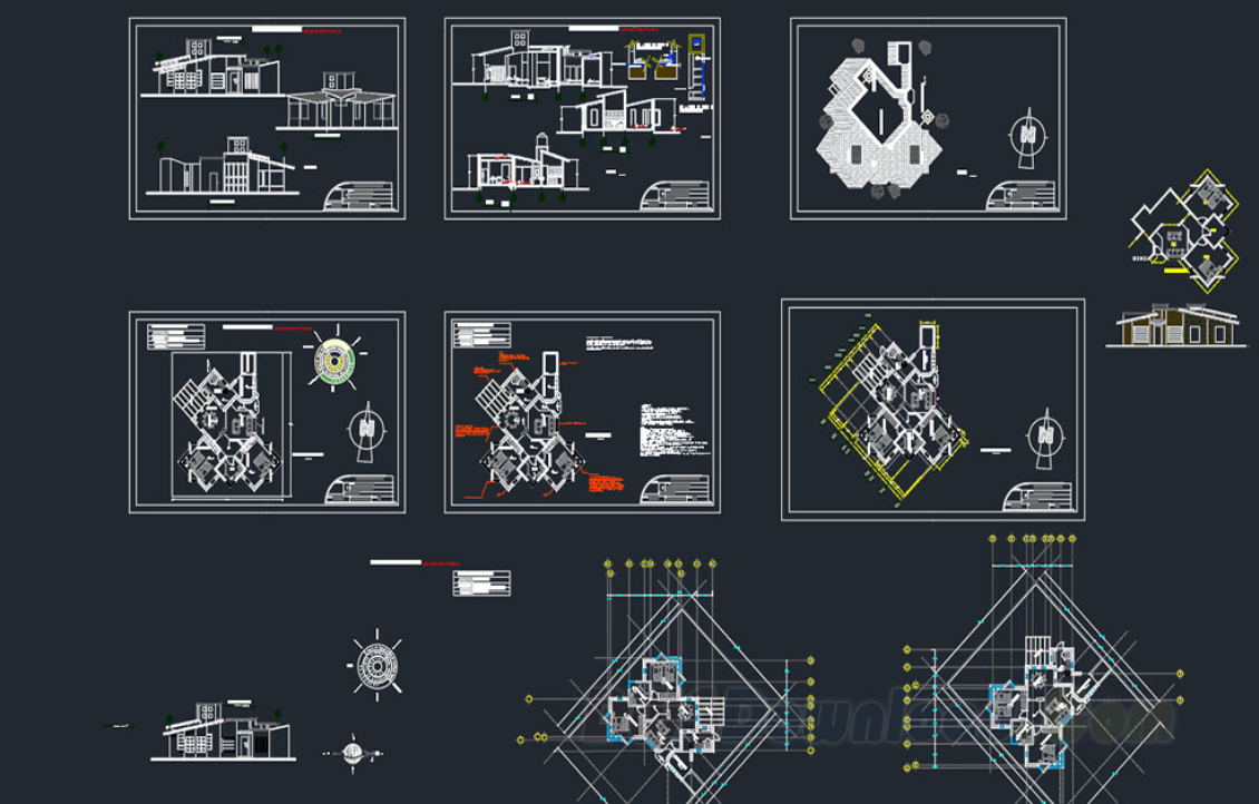 دانلود فایل اتوکد خانه بیوکلیماتیک مدرن DWG | Modern Bioclimatic Home DWG Drawing برای AutoCAD